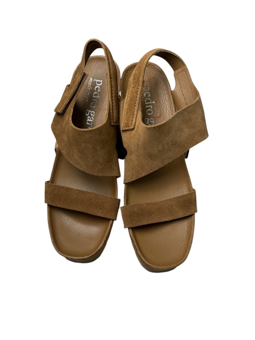 Pedro Garcia Brown Suede Ankle Strap Platform Wedge Sandal Size 42 - Picture 10 of 13